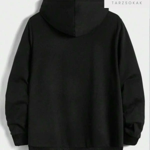 Haç Sembol Sweatshirt Fermuarlı Hırka Siyah