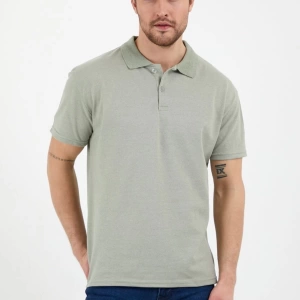 Haki Dar/slim Fitt Polo Yaka Tshirt