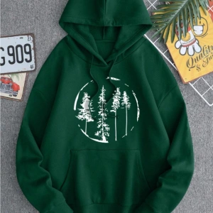 Haki Forest Oversize Kapüşonlu Sweatshirt Haki