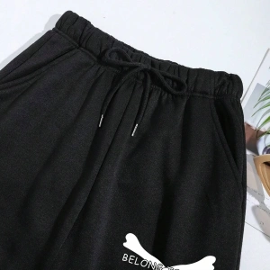 Halloween Skull Print Drawstring Waist 4 Mevsim Eşofman