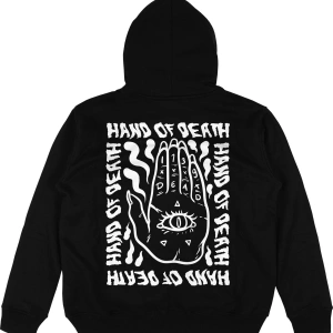 Hand of Dead Siyah Oversize Unisex Kapüşonlu Sweatshirt Hoodie