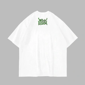 Happier Than Ever Baskılı Oversize Unisex Beyaz