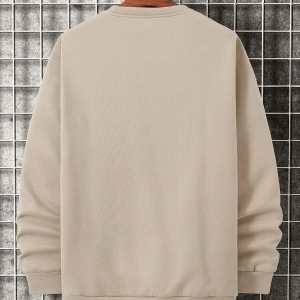 Harajuka Sokakt Manfinity Mürdüm Çiçeği ve Çin Harfli Grafik Termal Kazak Haki