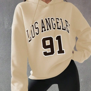 Harajuka Sokakt Yazılı Grafik Sweat Bej