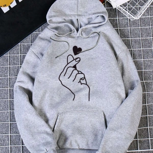 Harajuka Sokakt Yazılı Grafik Sweat Gri