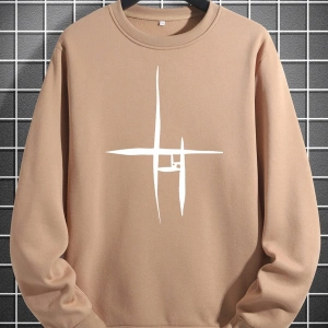 Harajuka Sokakt Yazılı Grafik Sweat Haki