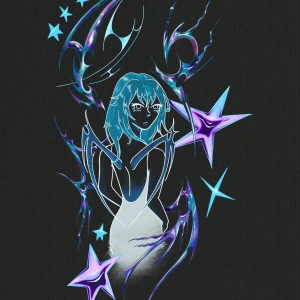 Harfli Grafik Düşük Omuz Oversize Tişört