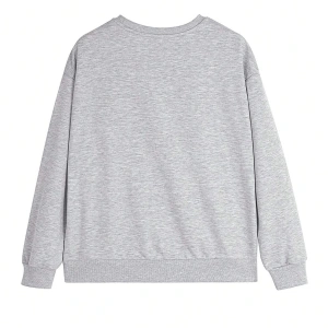 Harfli Grafik Düşük Sweat Beyaz