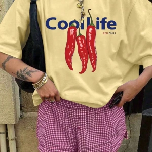Harfli Grafik Kontrast Raglan Kollu Tişört