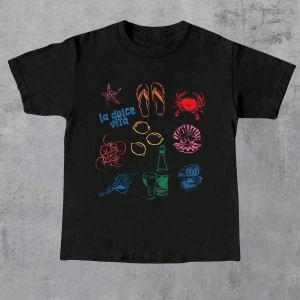 Harfli Grafik Kontrast Raglan Kollu Tişört