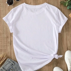 Harfli Grafik Kontrast Raglan Kollu Tişört