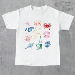 Harfli Grafik Kontrast Raglan Kollu Tişört