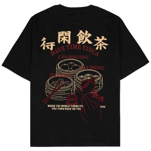 Havetime Siyah Oversize Unisex T-shirt