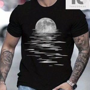 Hayvan Baskılı Erkek Günlük Tişört