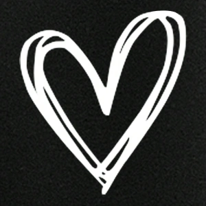 Heart Print Drawstring Waist 4 Mevsim Eşofman