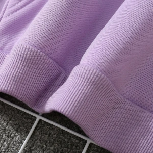 Heart Print Kangaroo Pocket Drawstring Lined Hoodie Mor