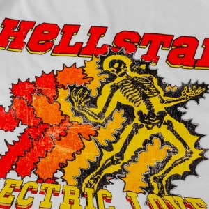 Hellstar Baskılı Beyaz Oversize Unisex