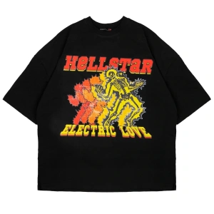 Hellstar Baskılı Siyah Oversize Unisex
