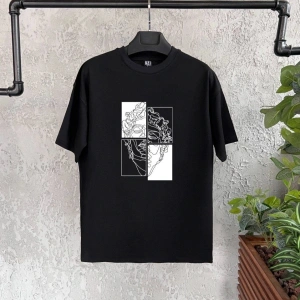 Heykel Baskılı Beyaz Erkek