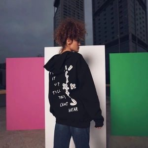 Highest Oversize Sweatshirt Hoodie Siyah