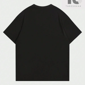 Hindistan Cevizi Ağacı ve Slogan Baskılı Erkek T-Shirt