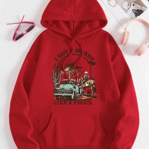 Hip Hop Harajuku Vintage Tarzı  0I bir kamyon gibi bir kalp var  Gri