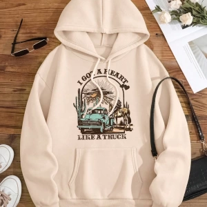 Hip Hop Harajuku Vintage Tarzı  0I bir kamyon gibi bir kalp var  Gri