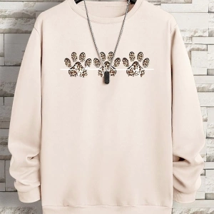 Hip Hop Harajuku Vintage Tarzı  3lü Leopar Kedi Paw Baskılar Gri