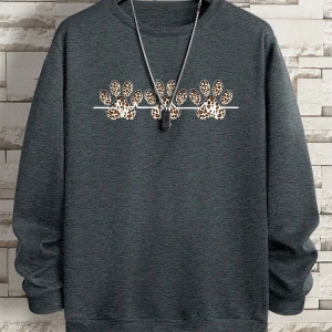 Hip Hop Harajuku Vintage Tarzı  3lü Leopar Kedi Paw Baskılar Gri