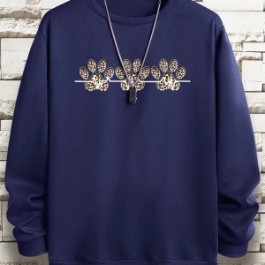Hip Hop Harajuku Vintage Tarzı  3lü Leopar Kedi Paw Baskılar Gri