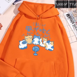 Hip Hop Harajuku Vintage Tarzı  5 kediler üfleme fanlar  Gri