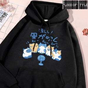 Hip Hop Harajuku Vintage Tarzı  5 kediler üfleme fanlar  Gri