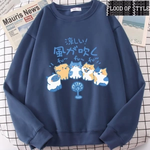Hip Hop Harajuku Vintage Tarzı  5 kediler üfleme fanlar  Gri