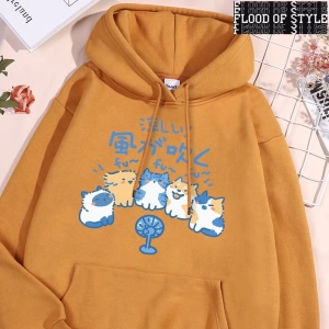 Hip Hop Harajuku Vintage Tarzı  5 kediler üfleme fanlar  Gri