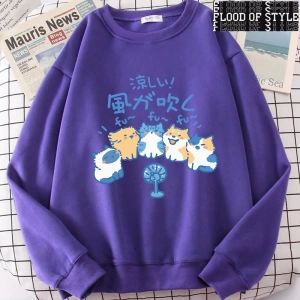 Hip Hop Harajuku Vintage Tarzı  5 kediler üfleme fanlar  Gri