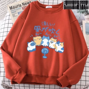 Hip Hop Harajuku Vintage Tarzı  5 kediler üfleme fanlar  Gri