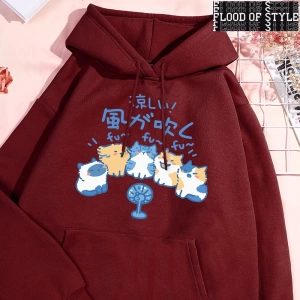 Hip Hop Harajuku Vintage Tarzı  5 kediler üfleme fanlar  Gri