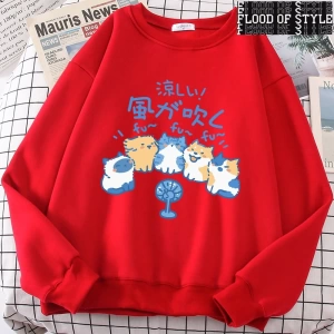 Hip Hop Harajuku Vintage Tarzı  5 kediler üfleme fanlar  Gri