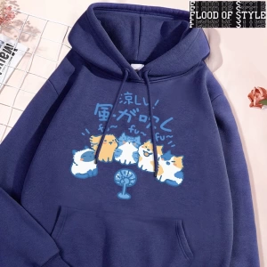 Hip Hop Harajuku Vintage Tarzı  5 kediler üfleme fanlar  Gri