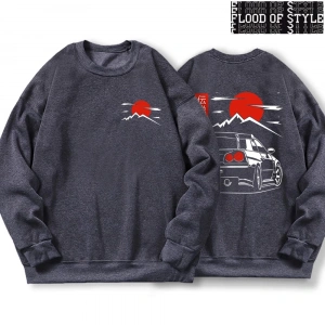 Hip Hop Harajuku Vintage Tarzı  Araba  Kültür Gtr  Gri