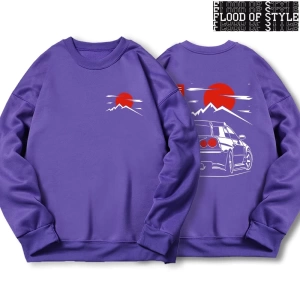 Hip Hop Harajuku Vintage Tarzı  Araba  Kültür Gtr  Gri