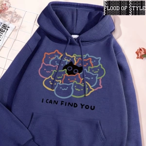 Hip Hop Harajuku Vintage Tarzı  Ben size eğlenceli bulabilirsiniz kedi Gri