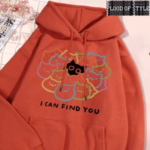 Hip Hop Harajuku Vintage Tarzı  Ben size eğlenceli bulabilirsiniz kedi Gri