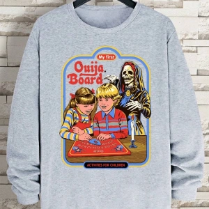 Hip Hop Harajuku Vintage Tarzı  Benim ilk Ouija kurulu baskı  Gri