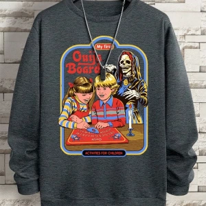 Hip Hop Harajuku Vintage Tarzı  Benim ilk Ouija kurulu baskı  Gri