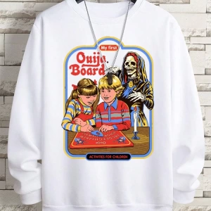 Hip Hop Harajuku Vintage Tarzı  Benim ilk Ouija kurulu baskı  Gri