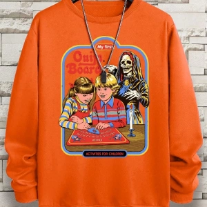 Hip Hop Harajuku Vintage Tarzı  Benim ilk Ouija kurulu baskı  Gri