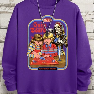 Hip Hop Harajuku Vintage Tarzı  Benim ilk Ouija kurulu baskı  Gri