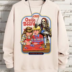 Hip Hop Harajuku Vintage Tarzı  Benim ilk Ouija kurulu baskı  Gri