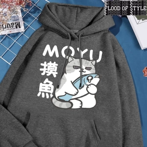 Hip Hop Harajuku Vintage Tarzı  Çalışma saatleri sırasında tembellik Gri